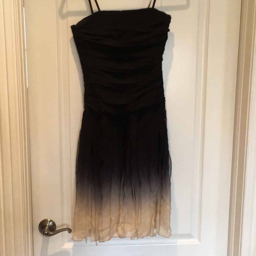 BCBG MaxAzria Silk Strapless Ombré Cocktail Dress - Size (s) 2 & 4